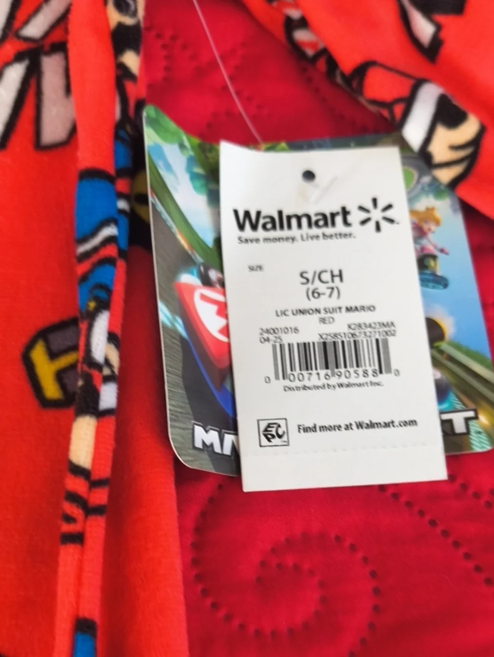 Mario Kart Red Kids One-Piece Pajama